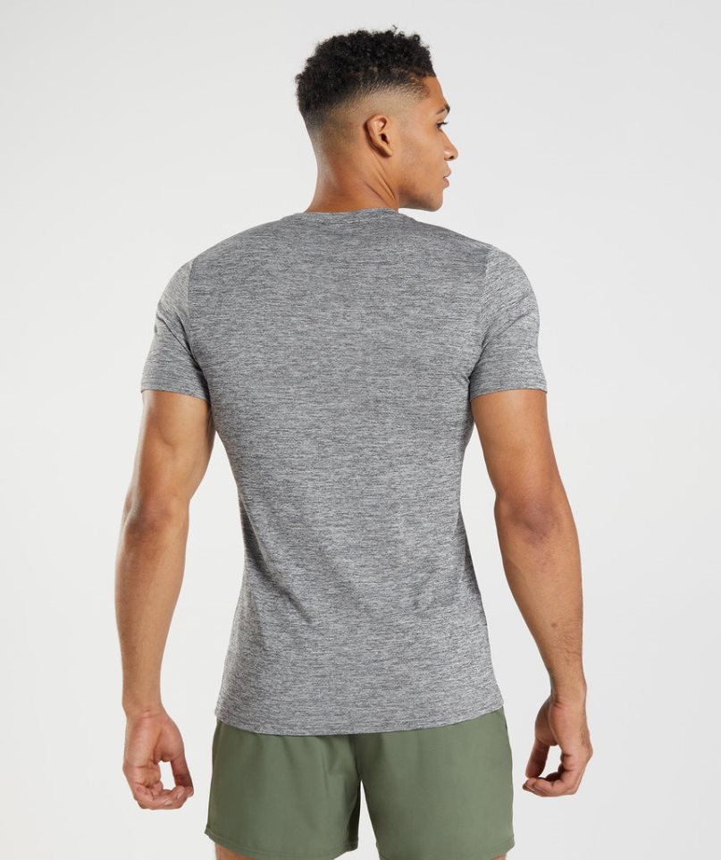 Men's Gymshark Arrival Marl T-Shirts Grey | NZ 3HLRNV